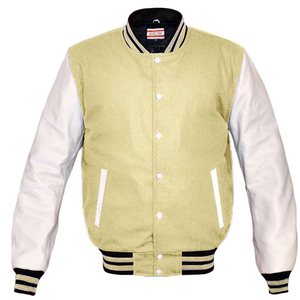 Veste d'hiver formelle pour homme de haute qualité, style varsity, en polaire, col montant, coupe ajustée, avec logo brodé personnalisé sur le devant - Product Image 1