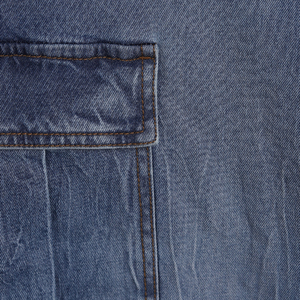 Jean cargo en denim de coton délavé enzymatiquement coupe droite pour homme, décontracté, plusieurs poches, lavable, printemps-automne, OEM - Product Image 3