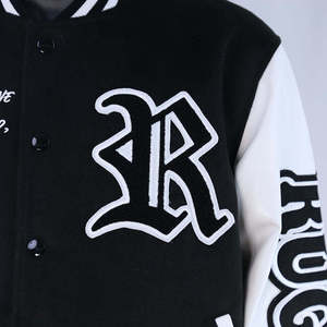 แจ็คเก็ตวาร์ซิตี้แฟชั่นสุดฮิต แจ็คเก็ตเลตเตอร์แมนปักโลโก้ตามสั่ง เสื้อผ้าสตรีทแวร์คุณภาพสูงสำหรับผู้ชายและผู้หญิง - Product Image 6