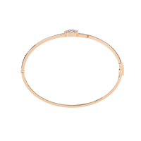 Pulsera de Cadena JURA JEWEL Romántica Clásica Chapada en Oro de 18K con Flor de Diamantes, Corte Brillante, Engaste de Garra, IGI 5.95ct