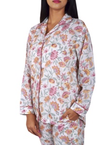Conjunto de pijamas indio de algodón con estampado de bloques a mano para mujer, ropa de dormir tejida de temporada de primavera, estilo PJ hecho a mano en la India - Product Image 2