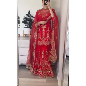 Nouveau haut de soirée de créateur, UC-1204 Sharara Plazzo et Dupatta - Product Image 3