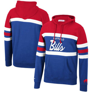 เสื้อสเวตเชิ้ตมีฮู้ดสำหรับผู้ชาย สีแดง น้ำเงิน ขาว บล็อกสี แขนยาว พิมพ์ลายโลโก้ กระเป๋าหน้า ใส่ได้ทุกฤดู - Product Image 2