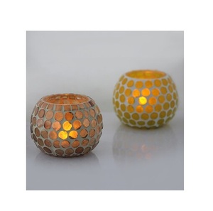 Creative Design Mosaic Colorful Glass Candle Holder With Mosaic <b>Tealight</b> Lighting for Wedding Party & Home Decoration - Product Image 5