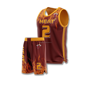 Personnalisable Pas Cher 100% Polyester Réversible Basketball Jersey Respirant Formation Basketball Uniformes Ensembles - Product Image 2