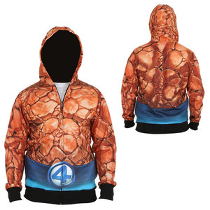 Sudadera con Capucha para Hombre, Tejida en Felpa, con Diseño de Personajes Sublimados, Patrón de Textura Rústica, Logotipo Frontal, Ropa de Invierno - Product Image 6