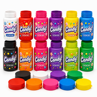 Bocal d'emballage en plastique pour bonbons, avec opercule de sécurité inviolable, bouteille Zantos, canettes de soda de 3,5 oz avec bouchons à déchirure pour bonbons et fleurs