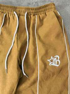 Ensemble unisexe veste et pantalon à manches longues couleur unie minimaliste, survêtement évasé personnalisé, streetwear léger, design Hiver 2026 - Product Image 3