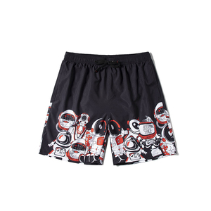 Shorts de Baño para Hombre con Estampado de Palmeras Azules, Secado Rápido, Cintura con Cordón Ajustable, Shorts Casuales de Playa - Product Image 6