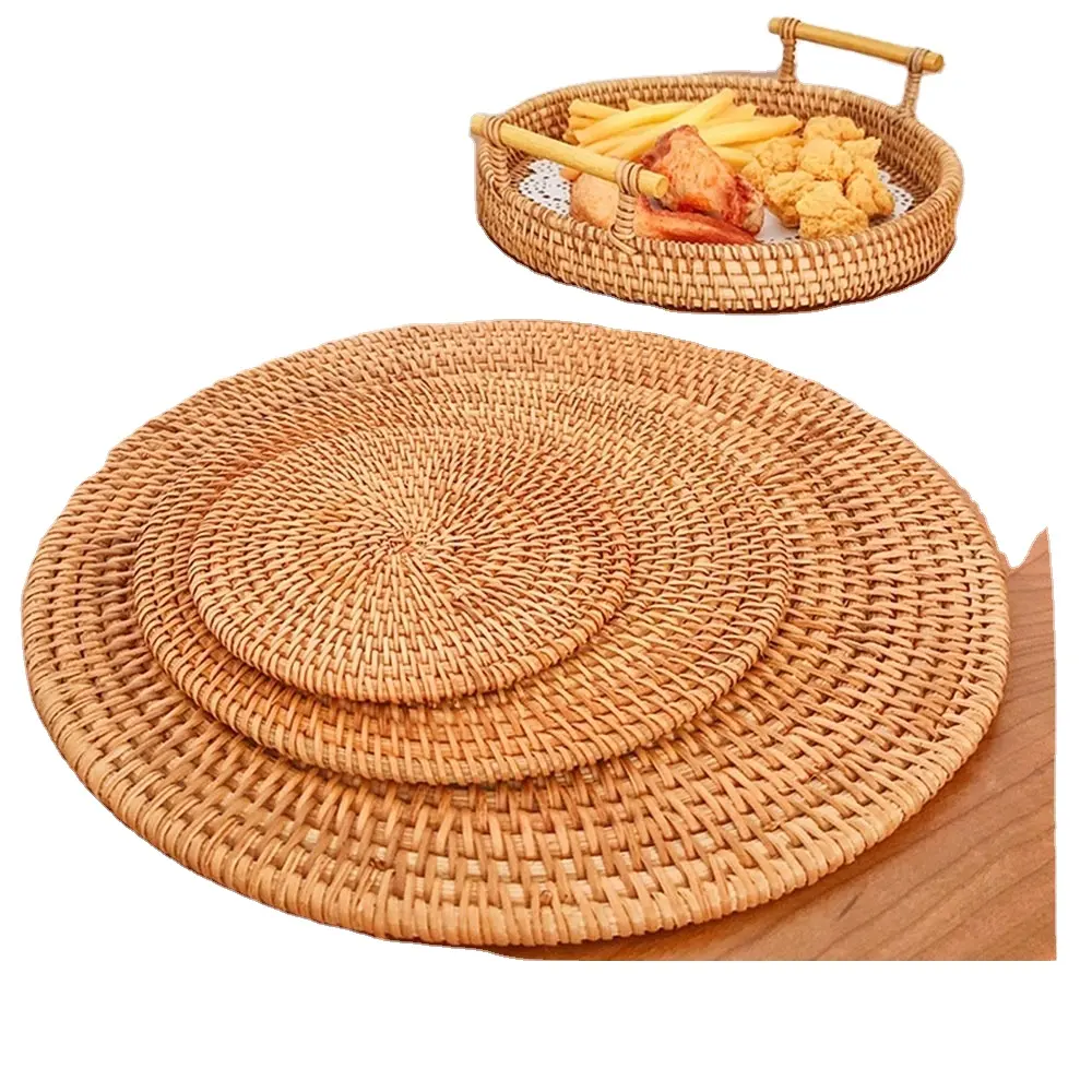 Rattan oval placemats high quality wicker charger plate rattan placemat placemat high factory price