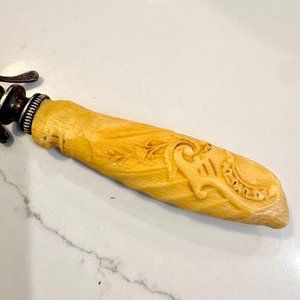 Antique Sterling Marshall Field & Co Lee Celluloid French Meat <b>Fork</b> With Alligator Grip - Product Image 6
