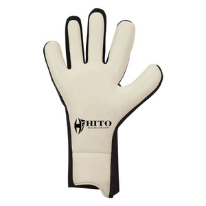 Hot Selling Custom Design Black Neoprene Soccer Goalkeeper <b>Gloves</b> with 4mm German Latex Elastic Negative Cut - Product Image 3
