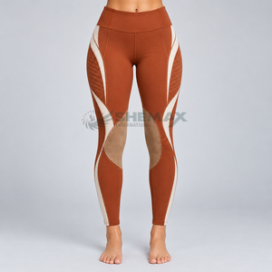 Pantalones de equitación para mujer con áreas de rodilla reforzadas, tela flexible y construcción de cintura de soporte para una conducción segura. - Product Image 4
