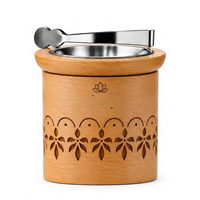 Brûleur d'encens en bois artisanal écologique de haute qualité, porte-encens Bakhoor, Ramadan, Eid, Mabkhara arabe de luxe