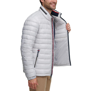 Men's Winter Hooded Insulated <b>Zip</b>-<b>up</b> <b>Jacket</b> High Street Style Waterproof Windproof Warm Puffer Worsted Fabric Reversible Fortleo - Product Image 6