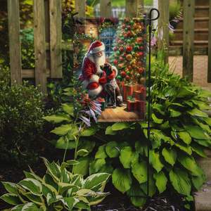 German Shorthaired Pointer Santa Claus Garden Flag Multicolor Artwork for Patio Yard Flower Beds Multicolor <b>Mailbox</b> Decorative - Product Image 2