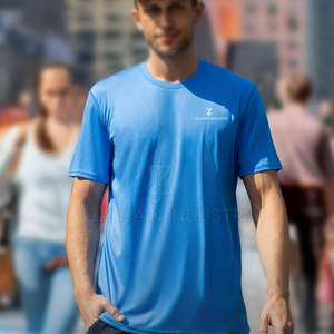 T-shirt de course léger et respirant pour homme, séchage rapide, vêtements de sport athlétiques, en vente - Product Image 4