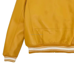 Chaqueta de Cuero Varsity Personalizable, Resistente al Viento y Elegante - Product Image 3