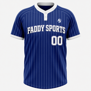 Camiseta de Béisbol Personalizada para Hombre con Rayas, Sublimada, con Botones, Uniforme de Equipo, Estilo Hip Hop, Ropa Deportiva Transpirable - Product Image 1