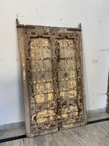 Panneaux de porte en bois massif antique avec cadre sculpté à la main, écologiques, pour chambre, extérieur, salon, meubles de maison - Product Image 2