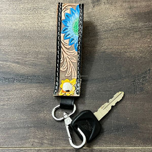 Llavero de Cuero Vacuno Hecho a Mano, Moderno, con Correa para la Muñeca, Amuletos, Nuevo, al por Mayor, Recuerdo Premium, Floral, Mini Llavero de Moda para Regalos - Product Image 5