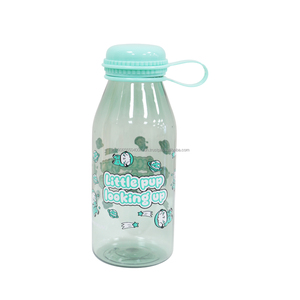ขวดน้ำพลาสติก PET ปลอดสาร BPA ขนาด 500 มล. สำหรับเด็ก ฝาปิดแบบคุกกี้ สายสะพาย พิมพ์ลายได้ตามต้องการ ขวดน้ำสำหรับโรงเรียน สำหรับตั้งแคมป์และเดินป่า - Product Image 1
