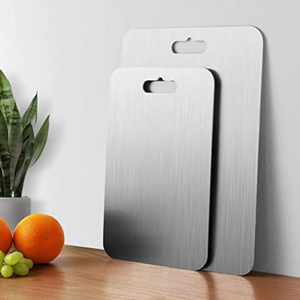 Planche à découper en acier inoxydable nouvellement arrivée, facile à nettoyer, épaisse, pour la découpe de viande et de légumes - Product Image 2