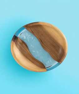Bandeja de Resina de Nogal con Diseño Único, Bandeja para Servir, Platos, Hechos a Mano, Ecológicos, Aptos para Lavavajillas, para Bodas - Product Image 4