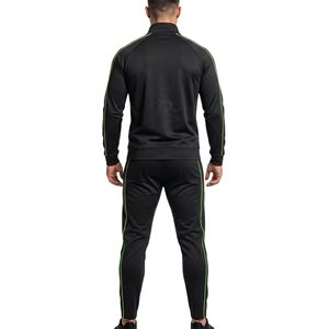 Conjuntos Deportivos para Hombre en Negro con Detalles en Verde Neón, Corte Ajustado, Poliéster Transpirable, Duradero, de Primera Calidad - Product Image 2