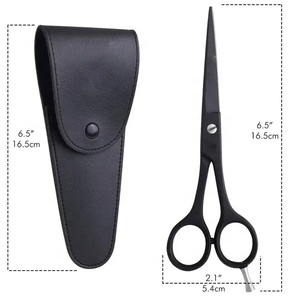 Ciseaux de Barbier Professionnels de Haute Qualité en Acier Inoxydable 4Cr13 avec Manche en Caoutchouc, Taille Moyenne, pour Droitiers - PROMOTION EXCEPTIONNELLE - Product Image 5