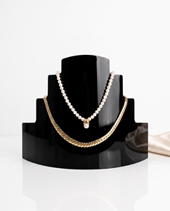 Custom Clear Acrylic Glossy Washable Necklace Display <b>Stand</b> Elegant Jewelry Holder for Showroom Retail Personal Collection - Product Image 1