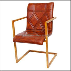 2025 American Rural Industrial Style Office Computer Chair Iron <b>Retro</b> tiger Chair Home Study <b>Table</b> and Chair Leather Seat - Product Image 4