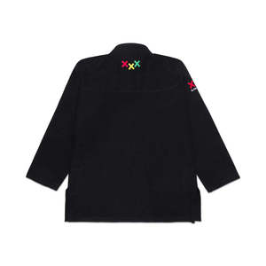 Kimono de BJJ pour homme TITAN TREAD WEAR, noir, 100% coton, durable, extensible, respirant, léger, tissu 380g, logo au dos, au cou et à gauche - Product Image 2