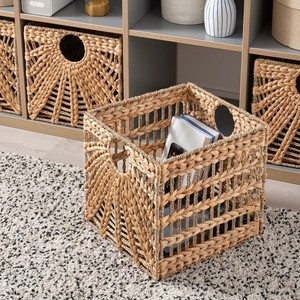 Cesta de Almacenamiento de Jacinto de Agua Natural Tejida para Organizador de Ropa Sucia, Decoración del Hogar, Hecha en Vietnam - Product Image 6