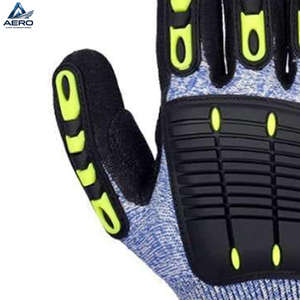 Guantes de Trabajo Mecánico Resistentes Personalizables con Palma de Alta Adherencia y Protectores de Dedos de TPR, Transpirables y Resistentes a Cortes - Product Image 6