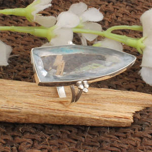 Anillo Grande de Cristal, Plata de Ley 925, Anillo de Cóctel con Gema Grande, Anillos Solitarios de Lujo al por Mayor, Joyería para Fiestas - Product Image 2