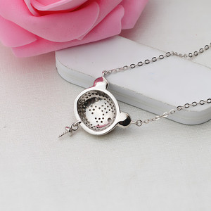 Collar con Colgante Vacío de Plata S925 con Perla de Panda para Mujer, Accesorios de Joyería DIY de Moda 346 - Product Image 3