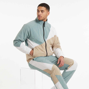 Custom Nylon Tracksuit Streetwear Y2k Zipper <b>Track</b> Pants and <b>Jacket</b> Set Jogger Striped <b>Men</b> Windbreaker - Product Image 3