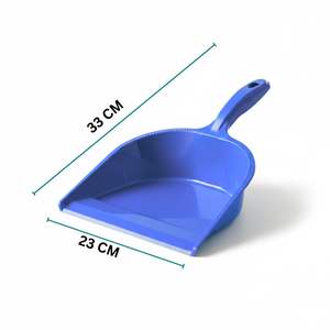 Recogedor de Polvo de Plástico con Mango Ergonómico, Gran Capacidad, 33 cm de Largo, 23 cm de Ancho, Orificio de Almacenamiento, Azul - Product Image 2