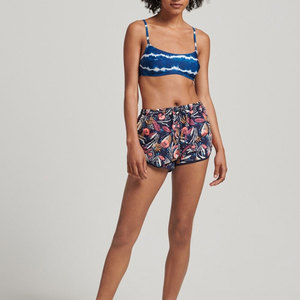 Shorts de Mujer con Estampado Floral, Bolsillos, Cintura con Cordón, Tejido de Punto, Spandex, Poliéster, Corte Casual, Cintura Media, Ajuste Regular - Product Image 2