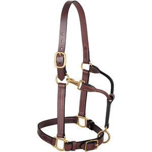 Cabestros de Cuero para Caballo Estilo Western con Logotipo Personalizado, Refuerzos Resistentes, Banda Nasal Cosida y Acolchada, y Cierre de Broche en el Cuello - Product Image 6