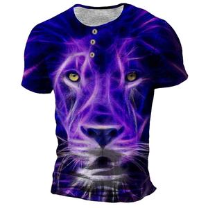 T-shirts pour hommes à col rond, coupe régulière, manches courtes, en tissu jersey 100% coton, impression numérique respirante de haute qualité, style streetwear - Product Image 4