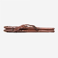 Sac de transport pour armes à feu en cuir véritable marron, 100% cuir original, rembourré, étui court, sac de chasse doublé en Sherpa