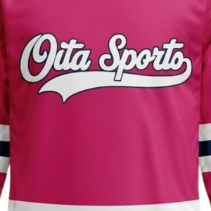 Camiseta Deportiva de Hockey sobre Hielo Sublimada Rosa para Hombre, Cuello en V, Rayas, Poliéster, Uniforme Deportivo para Equipo, Ropa para Partidos - Product Image 5
