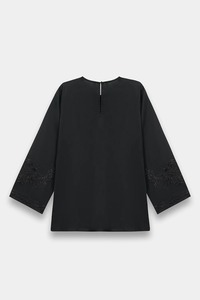 Gilet en coton brodé noir pour femme, style ethnique décontracté, coupe courte, style indien pakistanais, coupe régulière, toutes saisons - Product Image 5