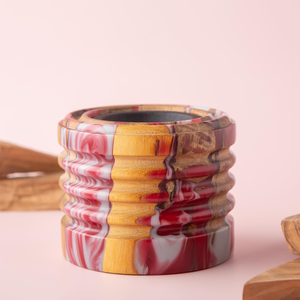 Ensemble de brûleurs d'encens Mubkhar de luxe haut de gamme, fabriqués à la main en résine époxy et bois, Bakhoor pour la maison, cadeau aromatique, diffuseur d'encens - Product Image 1