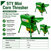 Offre Spéciale Mini-Décortiqueuse à Maïs 300kg/h 1.1kw en Acier Carbone pour Petites Exploitations Agricoles
