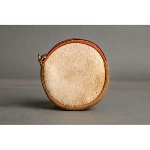 Mayorista Fabricante de lujo de las mujeres de cuero personalizado Monedero Mini cierre de cremallera redonda Monedero de moda para las niñas - Product Image 1