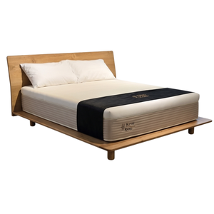 Cadre de lit en teck minimaliste, lit plateforme en bois massif, mobilier de chambre à coucher écologique - Product Image 2