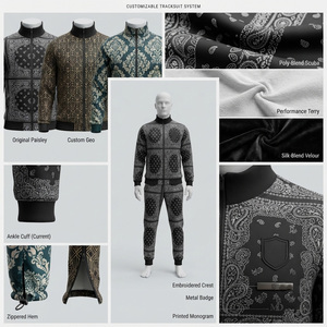 Wholesale RS <b>Men</b> Velvet <b>Tracksuit</b> 100% Cotton Long Sleeves 2 1 Design HIGH STREET Style Autumn Fashionable <b>Best</b> Selling for - Product Image 4